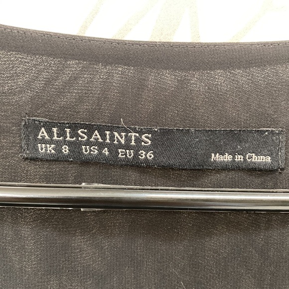 All Saints sheer faux wrap top - Picture 2 of 5